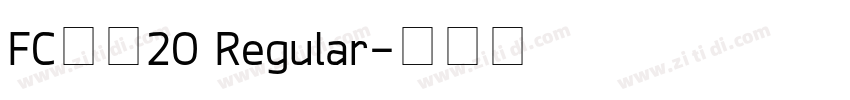 FC数字20 Regular字体转换
